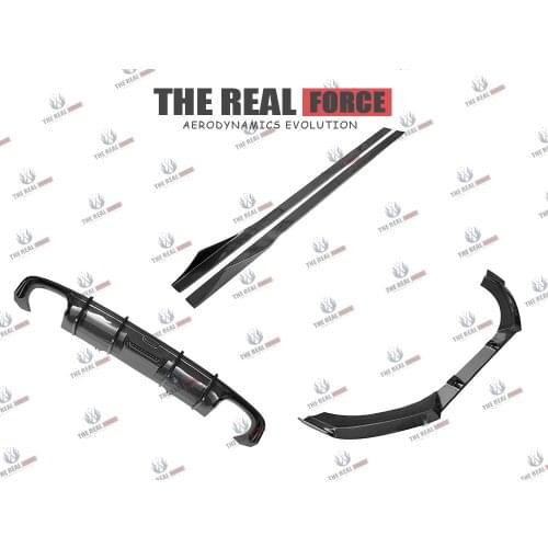 Suitable For 17-18 Audi S4 TRF-V Carbon Fiber Full Lip Body Kit - Front Rear Lip Diffuser Side Skirts