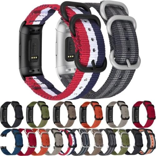 Quick Release Nylon Straps For Fitbit Charge 3 / 4 Smart Bands Sport Watchband High Quality