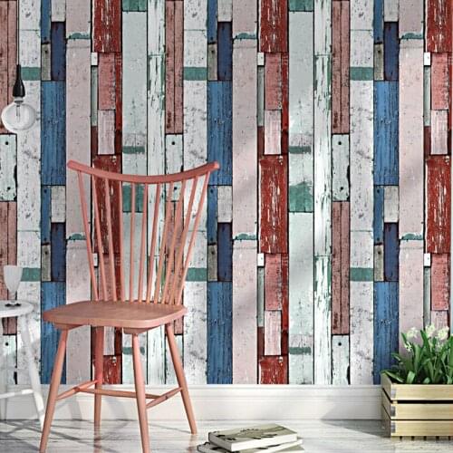 Nordic Retro Nostalgic Imitation Wood-Grain Wood Wallpaper Bar Cafe Leisure Bar Milk Tea Clothing Store Cool Wallpaper