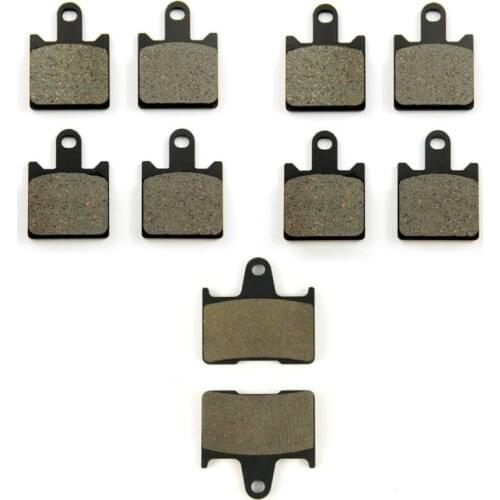 SOMMET Motorcycle Front + Rear Brake Pads Disks for Kawasaki ZZR 1400 / ZX 14 Ninja (ZX 1400 A / C) (06-14) ZZR1400 ZX1400