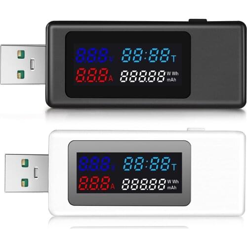 KWS-V30 6 in 1 USB Tester DC Digital Voltage Power Timing Capacity Detector