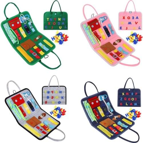 Felt Baby Learning Board Children Learn Dressing Zipper Button Book Basic Life Skills Practice Toy Infant Early Development Doll