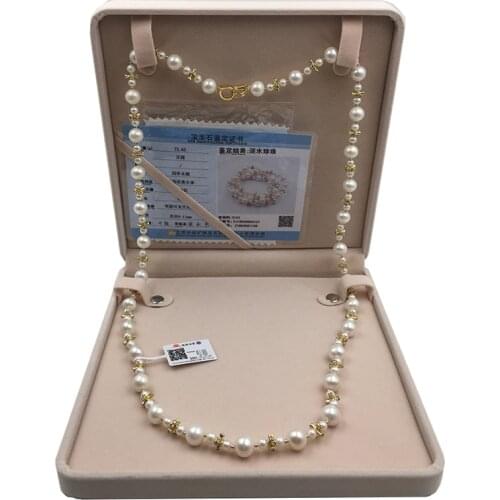 Sinya Pearl Sweater chain necklace Round Natural pearls strands long necklace for Women Girl Mum lover length 85cm dia 10-11mm