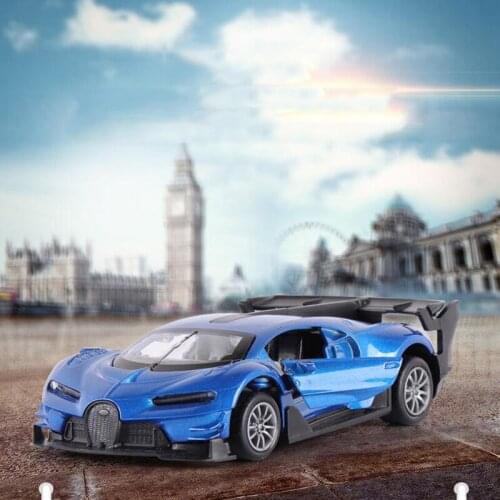 1:32 Mini Sports Car Toy With Light Music Pull Back Alloy Car Simulation Toy Sports Car Model Decoration Childrens Gift