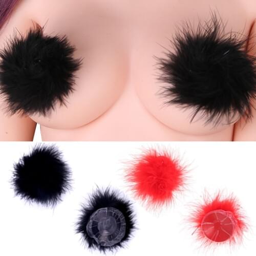 1 Pairs Sexy Reusable Feather Nipple Cover Pasties Stickers Women Lingerie Breast Bra 5 Colors Intimates Accessories