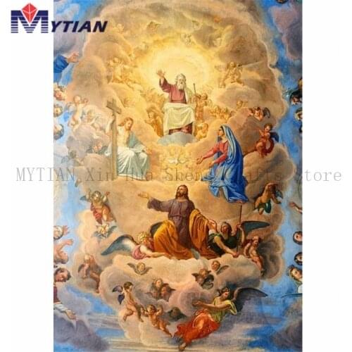 Custom 3d Wallpaper 5d Wall Sticker God Loves The World Diamond Painting Religion Icons Diamond Embroidery Mosaic Cross Stitch