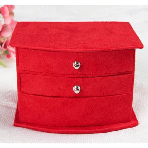 8955 FREE Promotions girl Cosmetic box organizer casket mirror 4 color jewelry box purple rose-red pink optional Womens Gifts