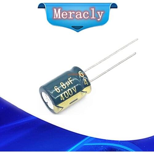 30pcs/lot 6.8UF high frequency low impedance 400V 6.8UF aluminum electrolytic capacitor size 10*13mm S32 20