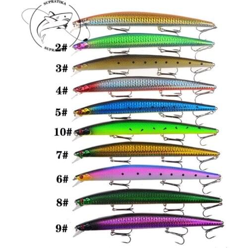 Bionic Bait 10Pcs/set Fishing Lure18cm/24g Artificial ABS Plastic Hard Bait Big Long 3D Simulation Eyes With Sharp Treble Hook
