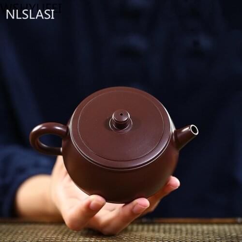 Yixing tea pot purple clay filter teapot Raw ore beauty Handmade kettle Chinese Tea set custom gifts Authentic 210ml
