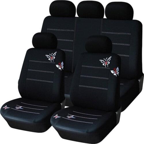 4pcs/9pcs Butterfly Car Seat Covers Automobile Seat Protection For VW Passat B8 B5 G30 E46 B7 E39 B6 Ford Focus 2 Mondeo Mk4