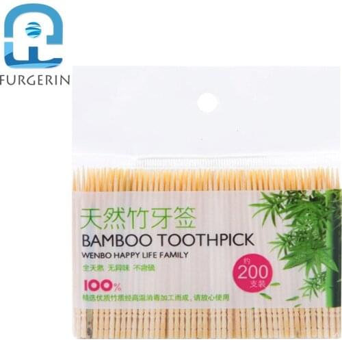 FURGERIN Disposable Toothpick Box Wooden Toothpicks Decorative bamboo toothpick party toothpicks Tooth Pick Finger Food