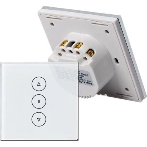 Dual-mode Bluetooth-compatible WIFI Touch Smart Curtain Switch Timing Voice Remote Control Tuya APP European Standard Switch