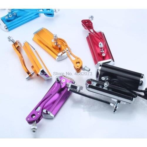 By DHL/Fedex 50pair new Aluminum Motorcycle Rear View Mirrors Handlebar Side Rearview Mirror 8mm 10mm for Honda Kawasaki Yamaha