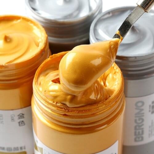 300 500ml Golden Acrylic Paint Metal Paint Wood Paint Quick-drying Waterproof Furniture Statue Wall Painting Hand-painted Paint