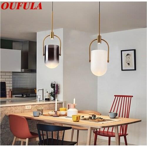 OUFULA Nordic Creative Pendant Light Contemporary Simple LED Lamps Fixtures for Home Dining Room