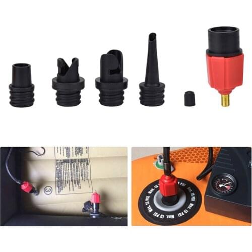Multifunctional 4-nozzle Inflates Pump Valve Pump Adaptor Connector Air Valve Adapter for Inflatable Boat Rubber Raft