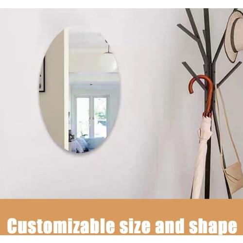 Wall Sticker 3D Mirror Effect Removable Rectangle Oval Background Decoration for Home Dropship Home Decoration Stickers & Poster