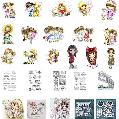 ""Happy Birthday"Words Cling Mounted Rubber Stamps DIY New Stamps For Scrapbooking Card Making Retro Photo Album Making Cards 22