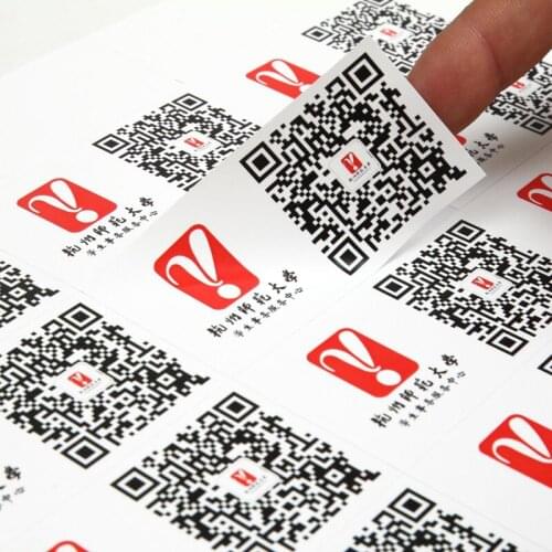 Fancy customized logo plastic cup label, waterproof printing plastic sticker