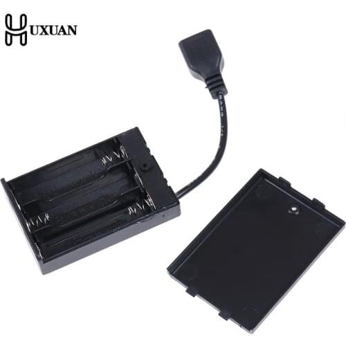 DC4.5V Portable Mini AA Battery Holder Storage Box Case USB Power Supply Battery Box For 5050 3528 2835 LED Strip Light
