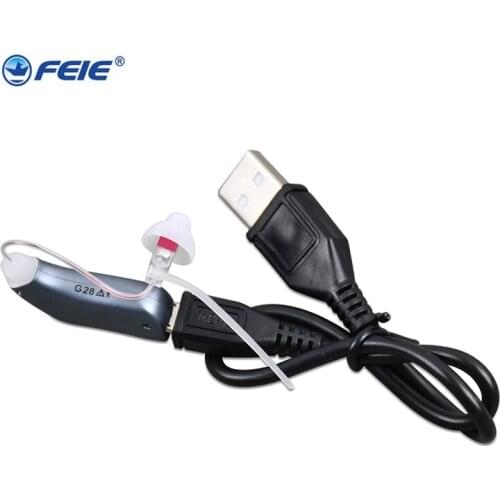 Portable Rechargeable Hearing Aids Sound Voice Amplifier Behind The Ear G-28D For The Elderly Ear Care Hearing Aid EU/US Plug