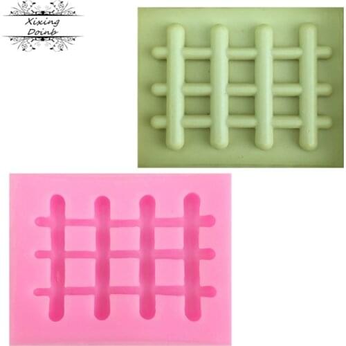 Handrail fence shape silica gel mold candy chocolate cake decoration Tool kitchen baking goods
