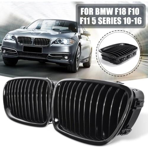 Front Kidney Grilles Gloss Black For BMW F18 F10 F11 5 Series 2010 2011 2012 2013 2014 2015 2016 Replacement Racing Grilles
