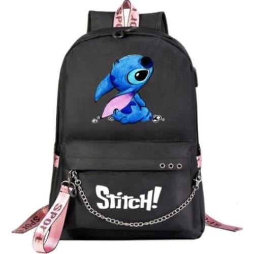 Disney Stitch travel bag School Bag usb charging Oxford Backpack Lilo And Stitch Teenagers Backpack Laptop bag birthday Gift