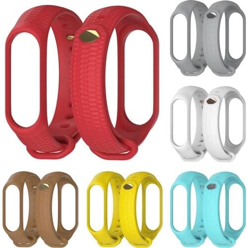Replacement Honeycomb Grain Soft Adjustable Wrist Strap for Xiaomi Mi Band 3/4