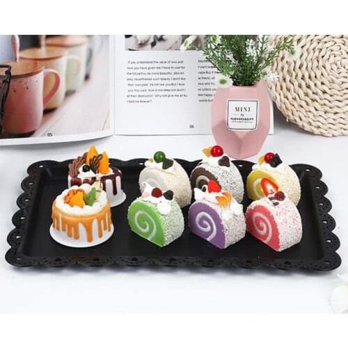 Cake Tray Decorative Serving Supplies Lightweight Rectangle European Style Serving Tray Home Kitchen Bread Plates