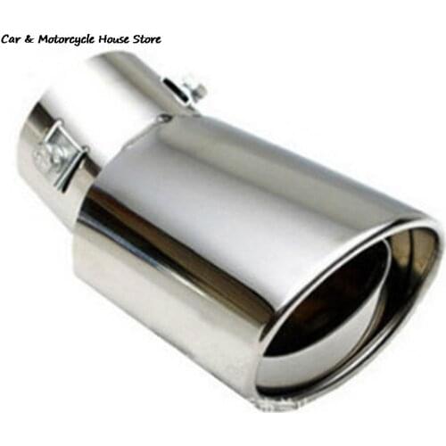 Universal Car Auto Exhaust Muffler Tip Stainless Steel Pipe Chrome Trim Modified Car Rear Tail Throat Liner Accessories