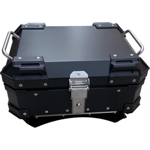 25L Universal Motorcycle Rear Top Tool Box Luggage Case Bag Saddlebags Aluminum Storage Trunk Toolbox
