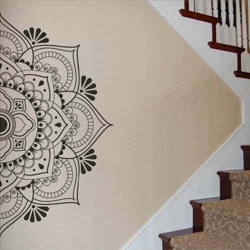 Waterproof PVC Mandala Wall Sticker Removable Decoration Art Decal For Living Room Bedroom Window Glass Mural M0030
