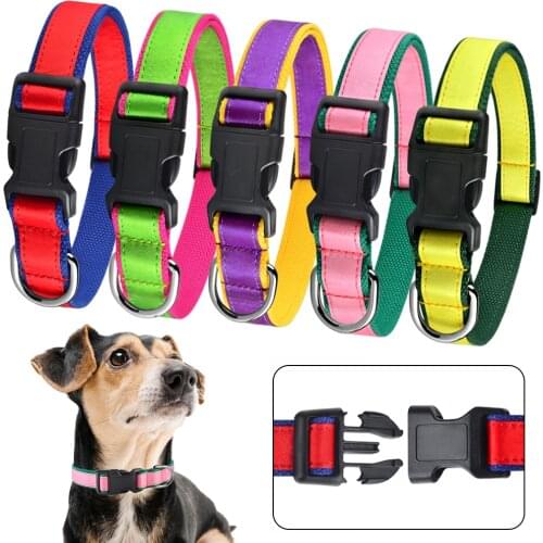 Embroidered Customized Pet Collar Nylon Dog Collars Personalized Puppy ID Name Collar for Small Medium Large Dogs Adjustable