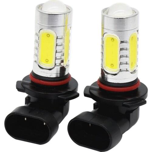 YSY 2Pcs White lamp 7.5W COB LED 6000K H4/H7/H11/H16/9005/9006 5 COB Bulb Car Auto Light Driving Fog Lamp 12V DC