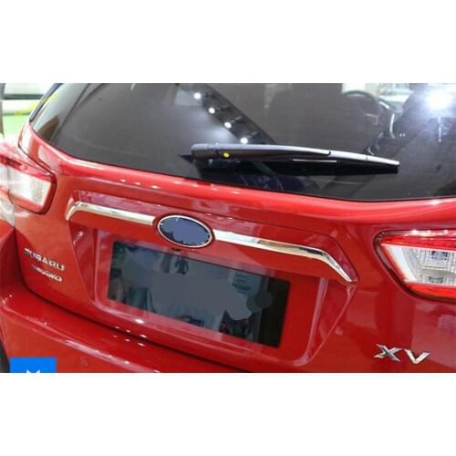 Lapetus Rear Trunk Tailgate Door Tail Protection Cover Trim For Subaru XV Crosstrek 2017 - 2020 ABS Chrome Auto Accessories