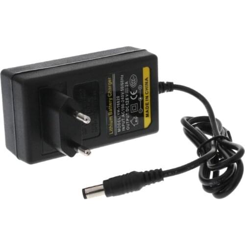 Battery Charger 12.6V DC 1A Intelligent Lithium Li-on Power Adapter EU US Plug Transformer E56B