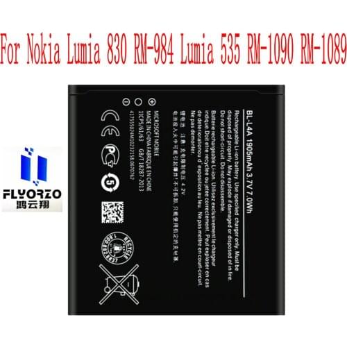 100% Brand new High Quality 1905mAh BL-L4A Battery For Nokia Lumia 830 RM-984 Lumia 535 RM-1090 RM-1089 Mobile Phone