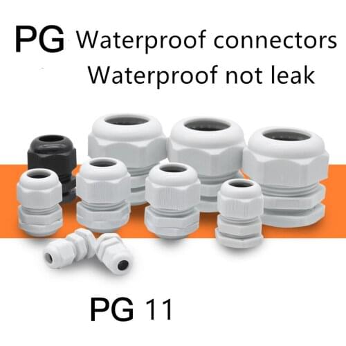 100PCS PG11 Nylon66 Cable Glands Waterproof Level 5-10mm Cable Joint Waterproof cap