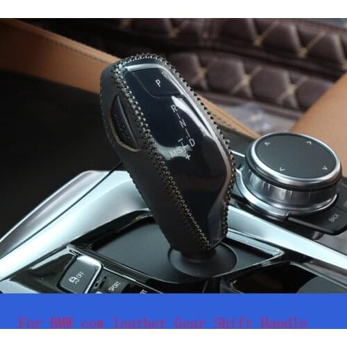 2020 New cow leather Gear Shift Handle Sleeve Interior Styling For BMW X4 GT6 3 5 7 Series Accessories