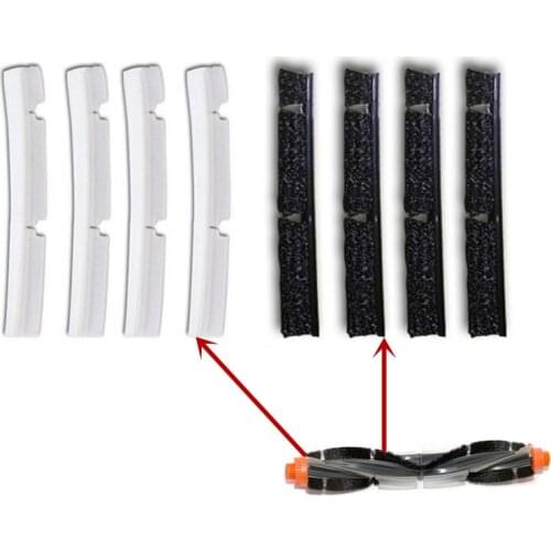 4* Brushes + 4* Silicone Blades for Neato Combo Brush XV-21 XV Signature Pro XV 11 12 14 Automatic Replacement patrs Accessory