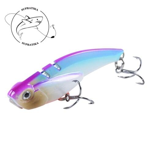 6Colors 19.3g/6.9cm VIB Shiver Swimming Plastic Hard Bait With BKK 8# Sharp Hook Wobblers Bionic Bait Anti-corrosion 3D Eyes