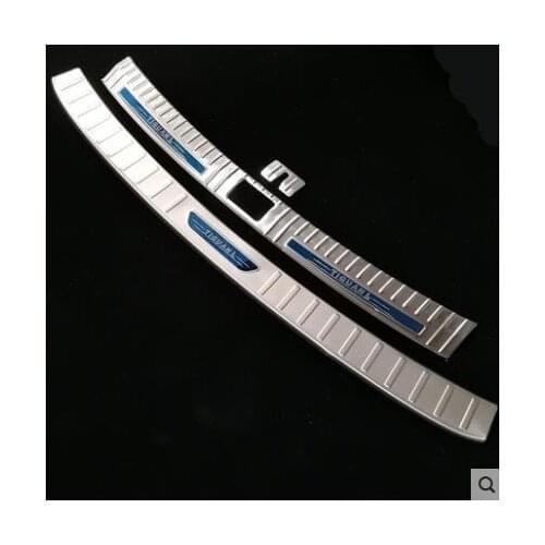 Car stainless steel Exterior+Interior Rear Trunk sill plate cover For Tiguan L 2017 2018