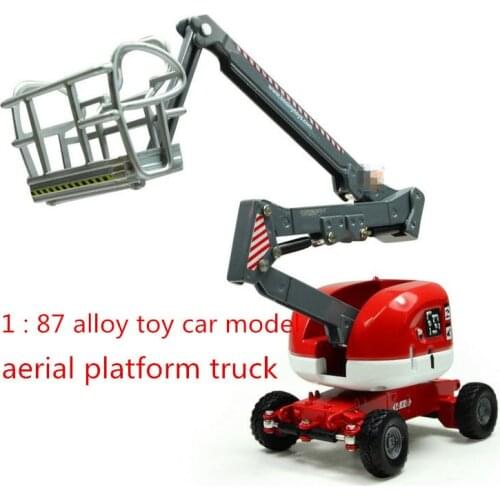 Free shipping!2014 super cool ! 1 : 87 alloy slide toy models construction vehicles aerial platform truck, Baby educational toys