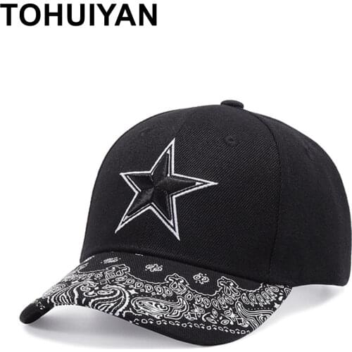 TOHUIYAN Pentagram Embroidery Baseball Cap Men Casual Bone Gorras Para Hombre Fashion Casquette Snapback Hats Women Hip Hop Caps