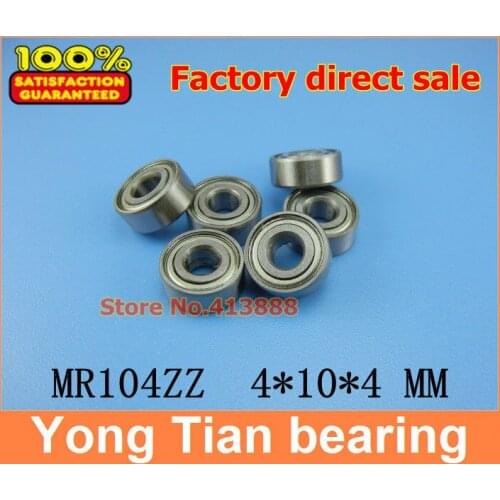 NBZH (1pcs) Double Shielded Mini Deep Groove Ball Bearings MR104ZZ 4*10*4 mm high quality ABEC-5 Z2