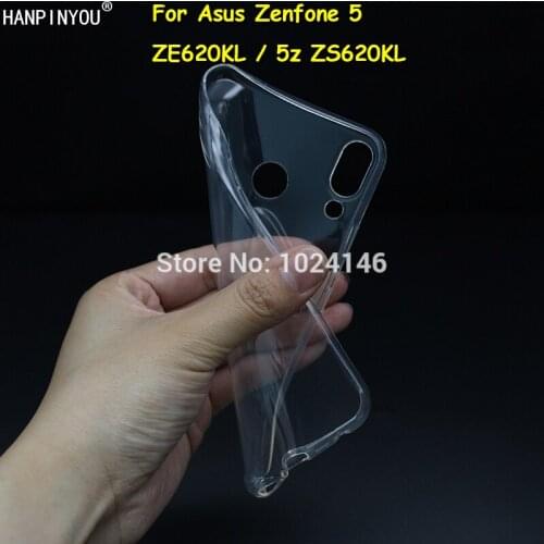 For Asus Zenfone 5 ZE620KL / 5z ZS620KL Slim Crystal Clear Transparent Soft TPU Back Case Protection Skin Camera Protect Cover