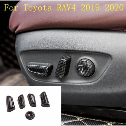 For Toyota RAV4 2019 2020 Car Styling Seat Adjustment Switch Button Decorative Cover Trim Stickers