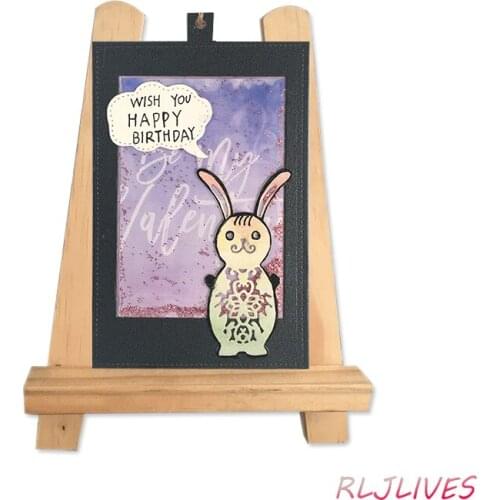 Rabbit Tag Frame Metal Cutting Dies Stencils for DIY Scrapbooking Stamp/photo album Decorative Embossing DIY Paper Cards